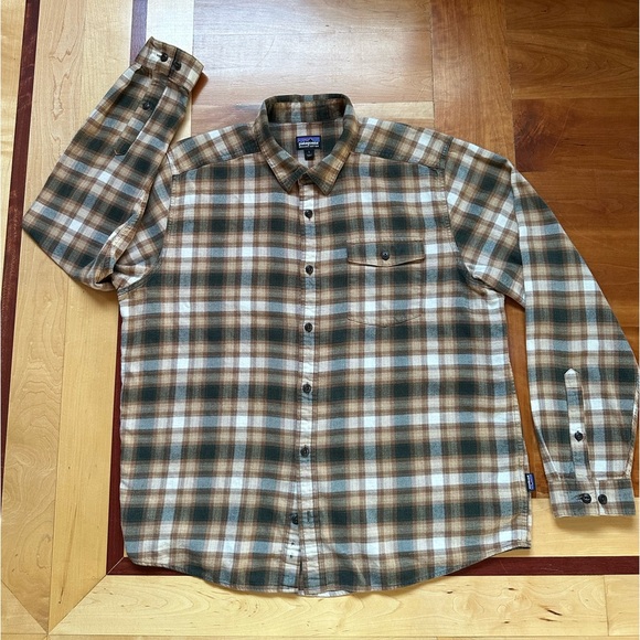 Patagonia Fjord flannel long sleeve button up organic cotton lightweight shirt - Picture 9 of 9